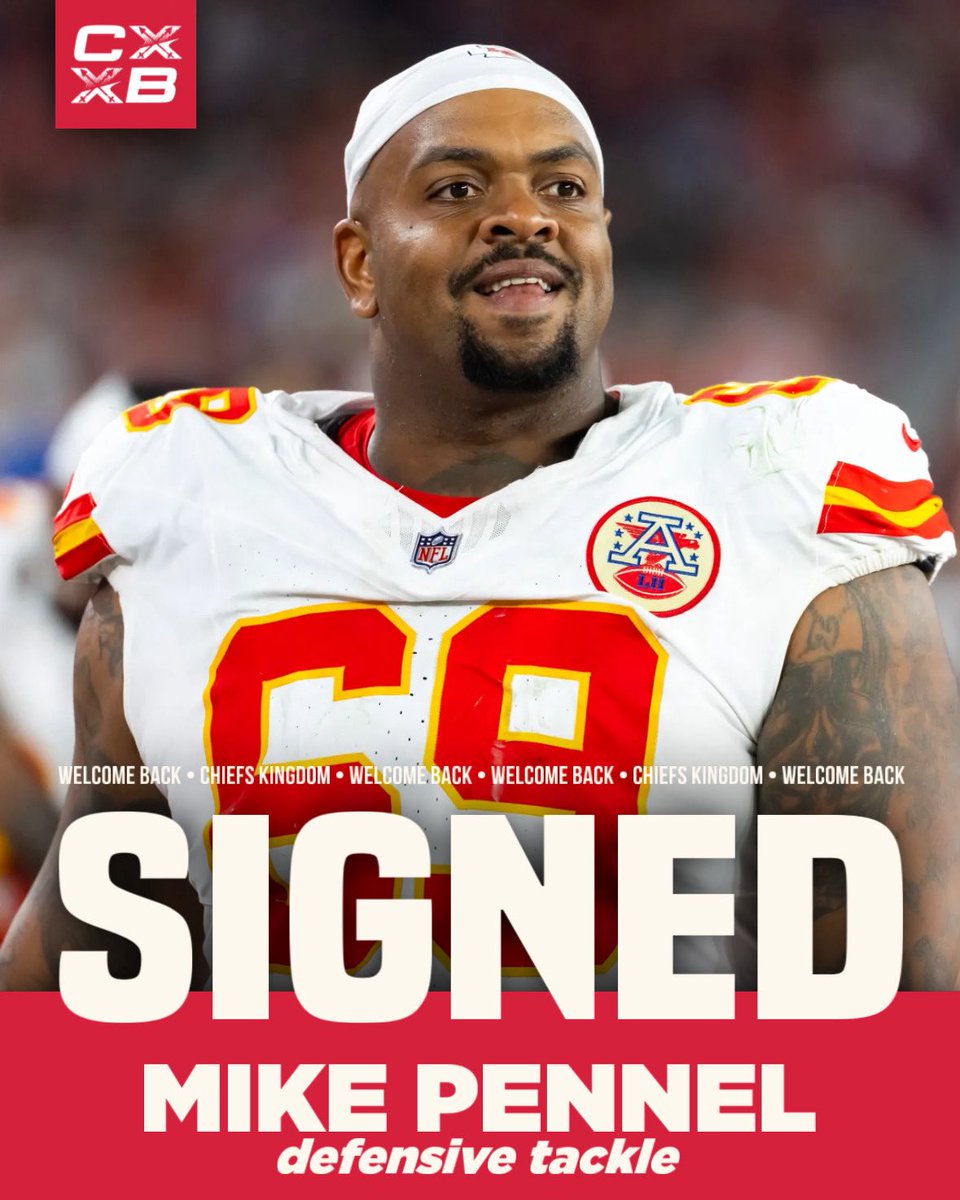 The #Chiefs are signing veteran defensive tackle Mike Pennel.

The king returns home.