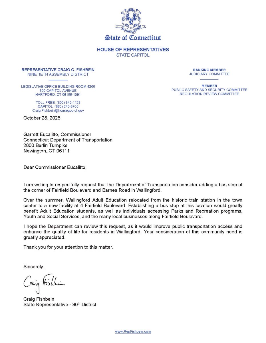 CT State Rep. Craig Fishbein tweet media