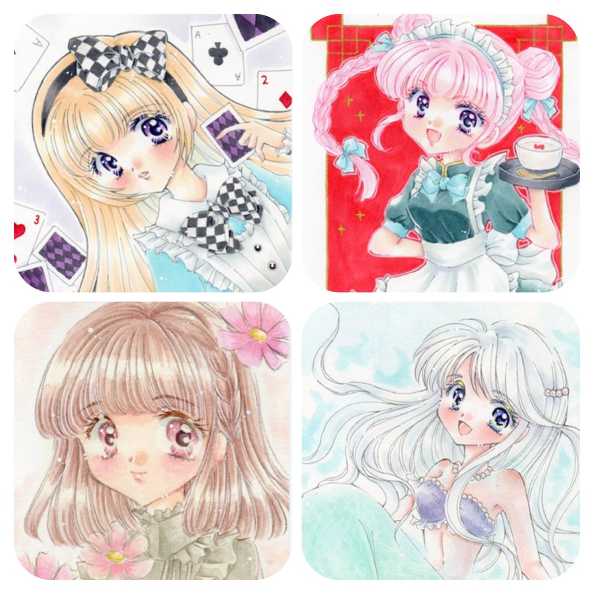 鎌倉MONA様(<a href="/kamakuramona/">鎌倉MONA</a>)の
『フレームレス展Ⅶ』
11/1(土)〜11/24月)(木〜日、祝祭日)11時〜17時に
ハガキサイズフレームレス原画4点(既作1点)とポストカード3種で参加させて頂きます

ご覧いただけると嬉しいです
よろしくお願いいたします😌