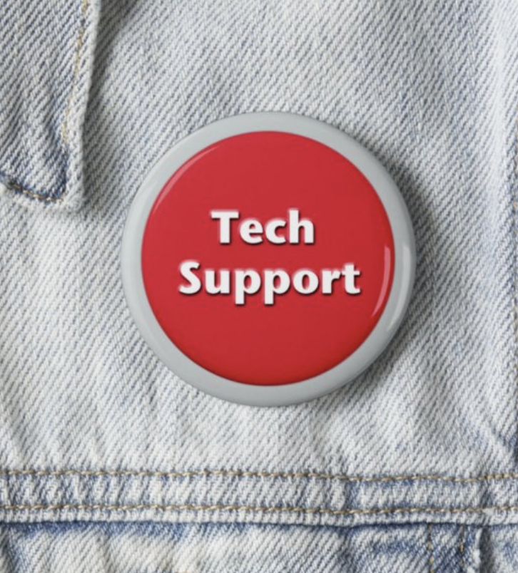 Telexplainer's tweet image. Tech support red panic button (yes, you wear it) zazzle.com/tech_support_r… #techsupport #panicbutton