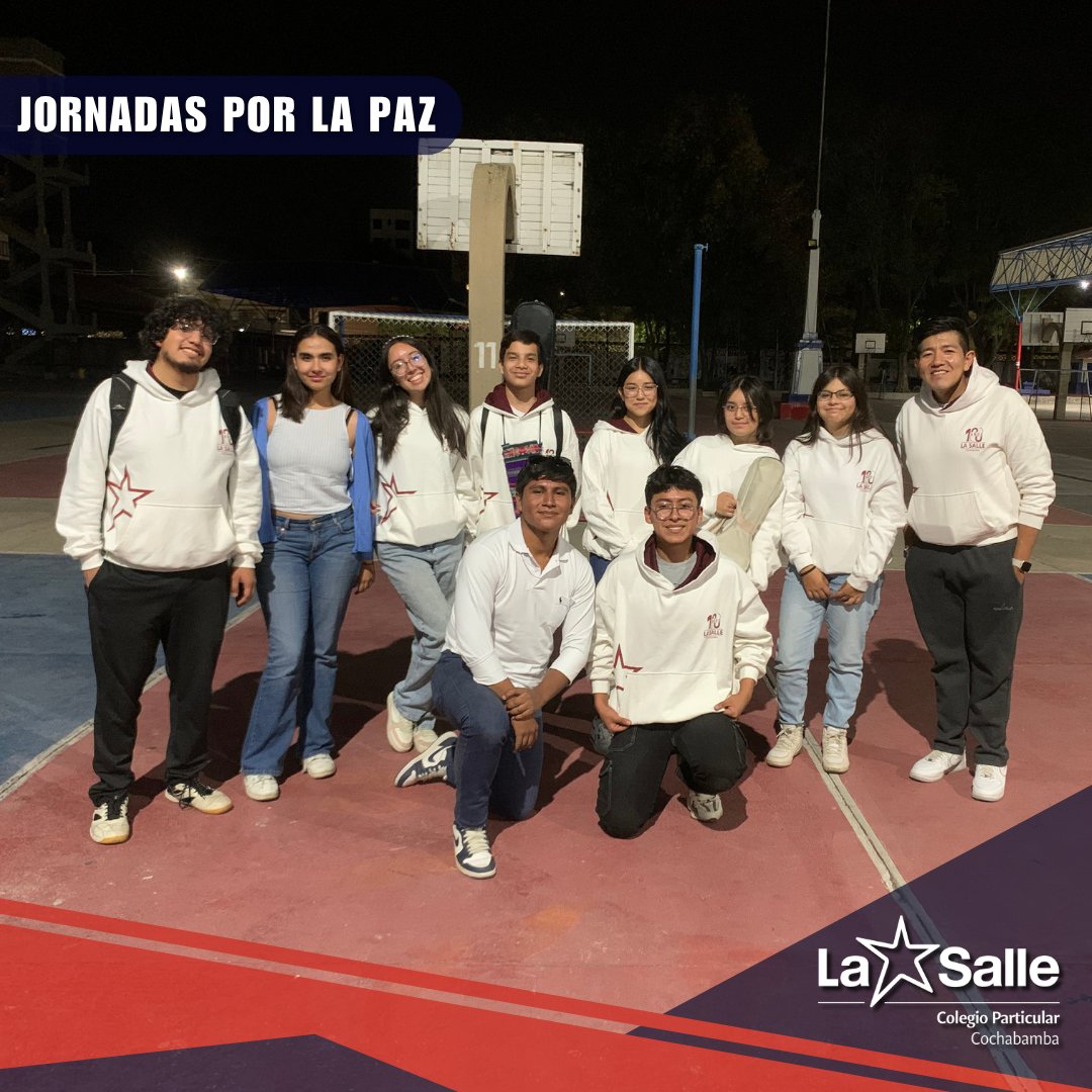 🕊️💙 El viernes pasado cerramos con fe y esperanza las Jornadas Lasallistas por la Paz con una emotiva peregrinación y serenata organizada por la Pastoral Juvenil.
Nuestra comunidad caminó unida para agradecer, celebrar y reafirmar su compromiso de ser constructores de paz. 🙌💛