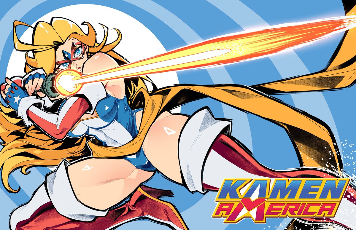 Kamen America "Swiftsword Thrust Stance" Commission for <a href="/KamenKuro39/">RobKuro39</a> 
, with a logo version! 

Thanks again to KamenKuro for support my work 😊

#KamenAmerica #fanart