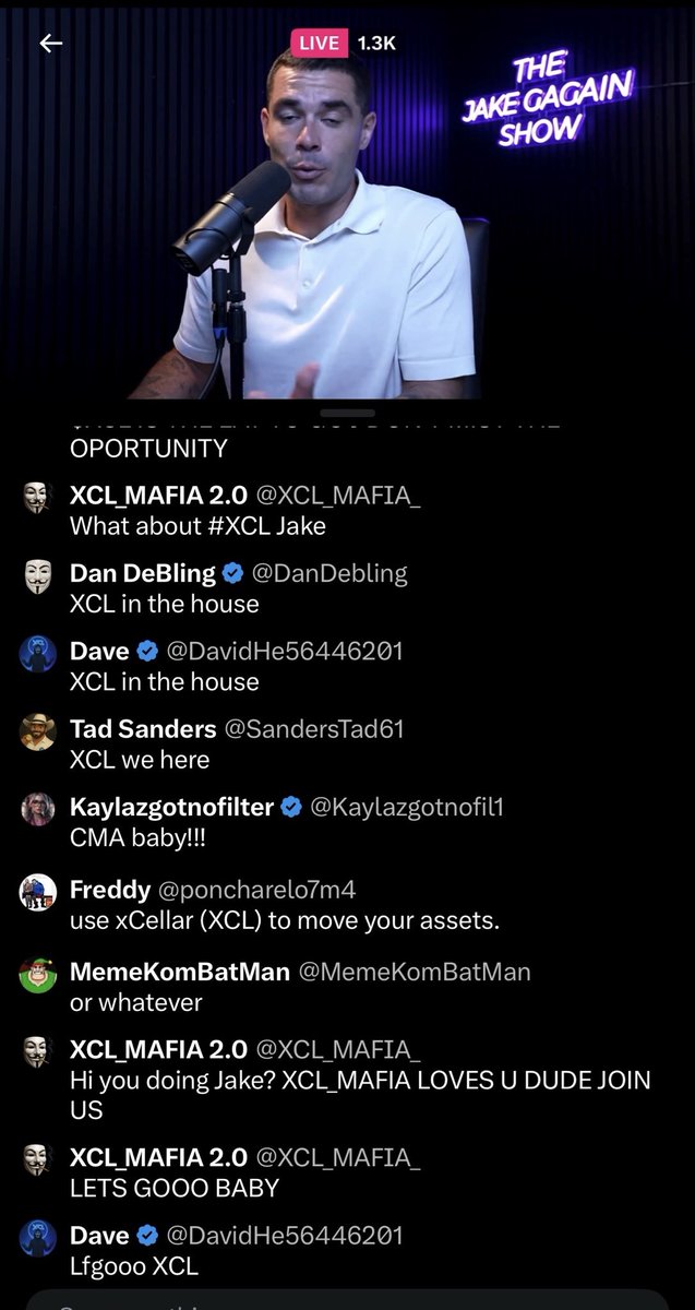XCL_MAFIA_'s tweet photo. 🔥 #XCL_MAFIA TAKEOVER @JakeGagain 

We took over his live chat — the energy was unreal ⚡💥
He had no choice but to see us and call us out LIVE! 👀

He might’ve played it cool on stream…
But trust me — he knows who we are now. 😎💎

The Mafia made noise tonight

#XCL @xCellar_ https://t.co/LlxXxjw4by