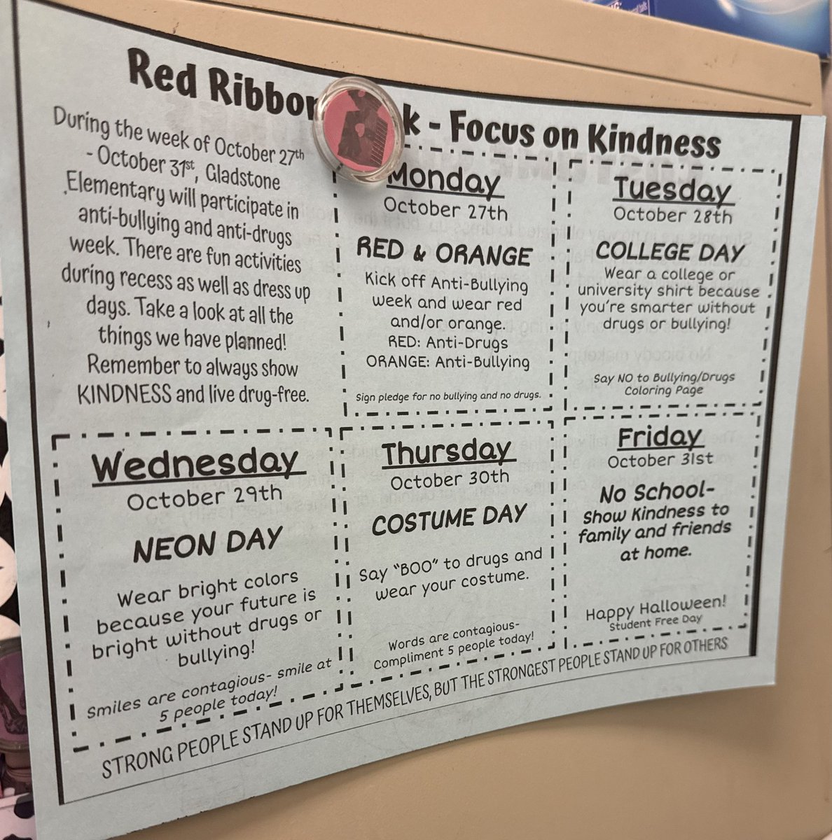 Mrs_Magallanes4's tweet photo. Celebrating Red Ribbon and Anti-Bullying week at my elementary sites! https://t.co/UlcycmW93q