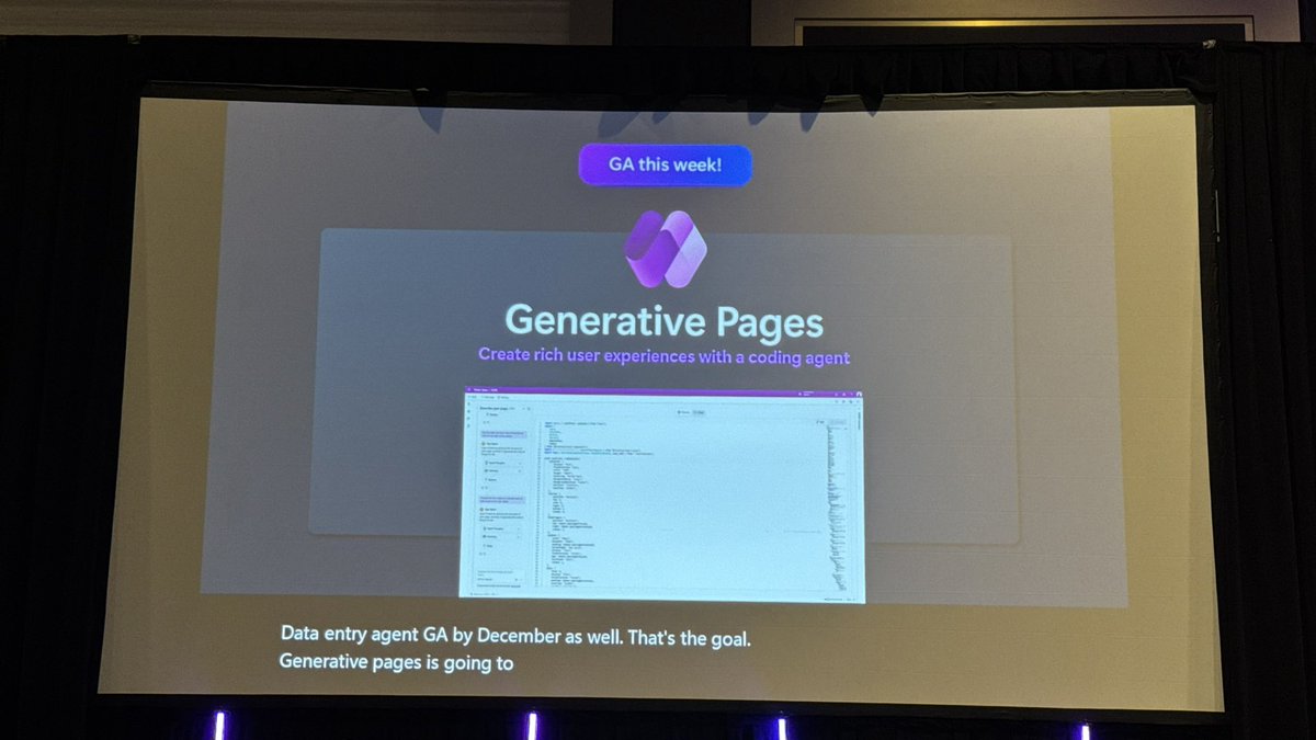 geekfujiwara's tweet image. Generative pageは今週GA! #PowerPlatformUpdates #PPCC25 #PowerApps