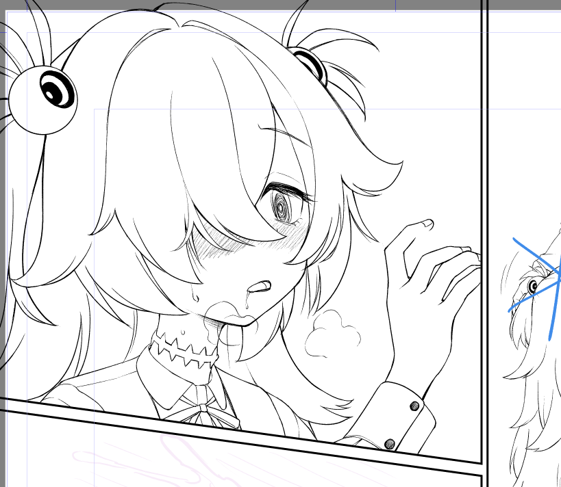 何かを見ているカノエ… 