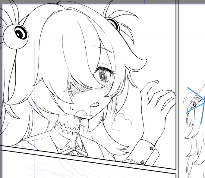 何かを見ているカノエ… 