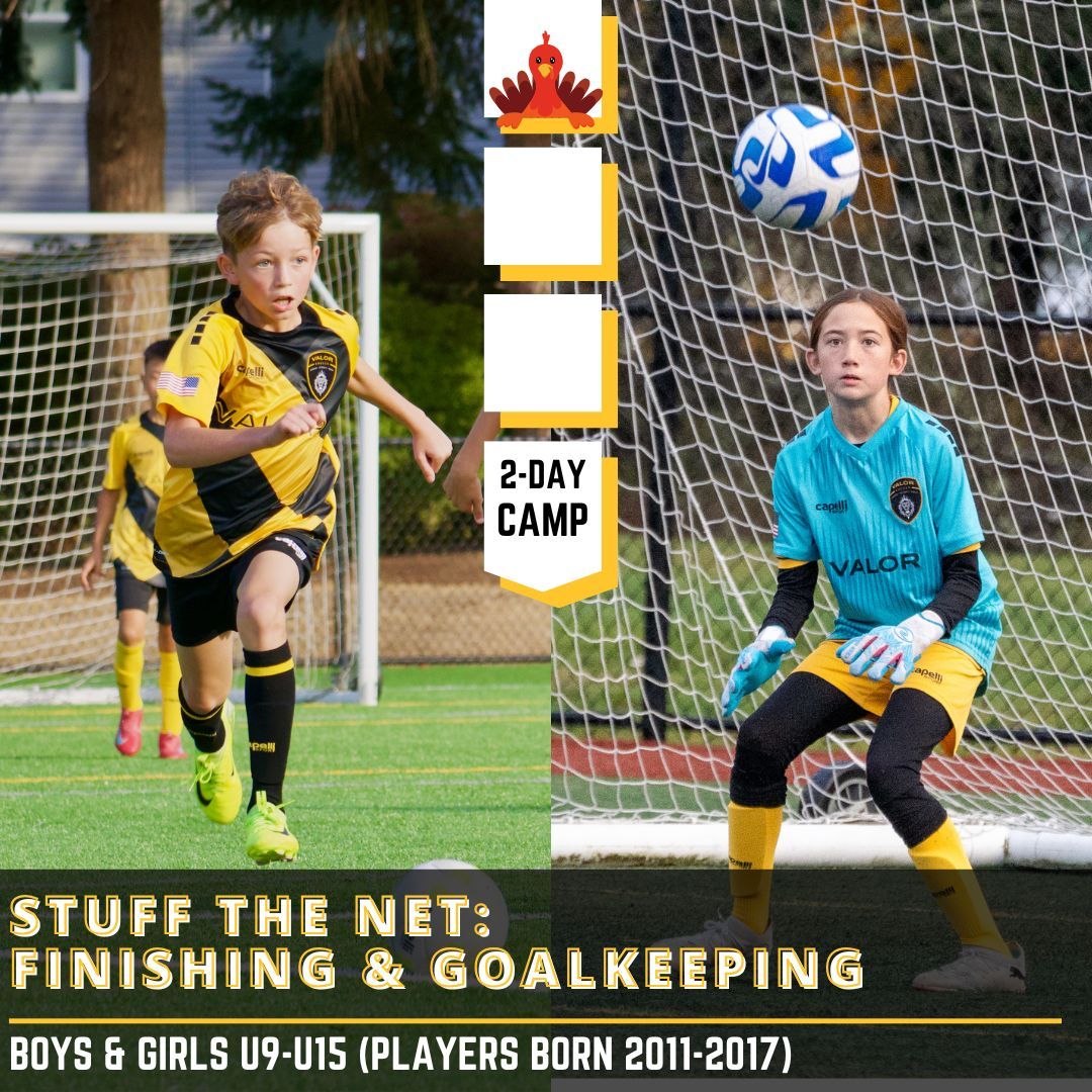November is almost here 🤯 and that means Thanksgiving week is right around the corner! Kick things off at our Stuff the Net Camp - a two-day, camp packed with goal-scoring fun, skill-building, and fast-paced action! ⚽🔥 

Register  ➡️ buff.ly/zxQmzUI 

#SoccerCamp