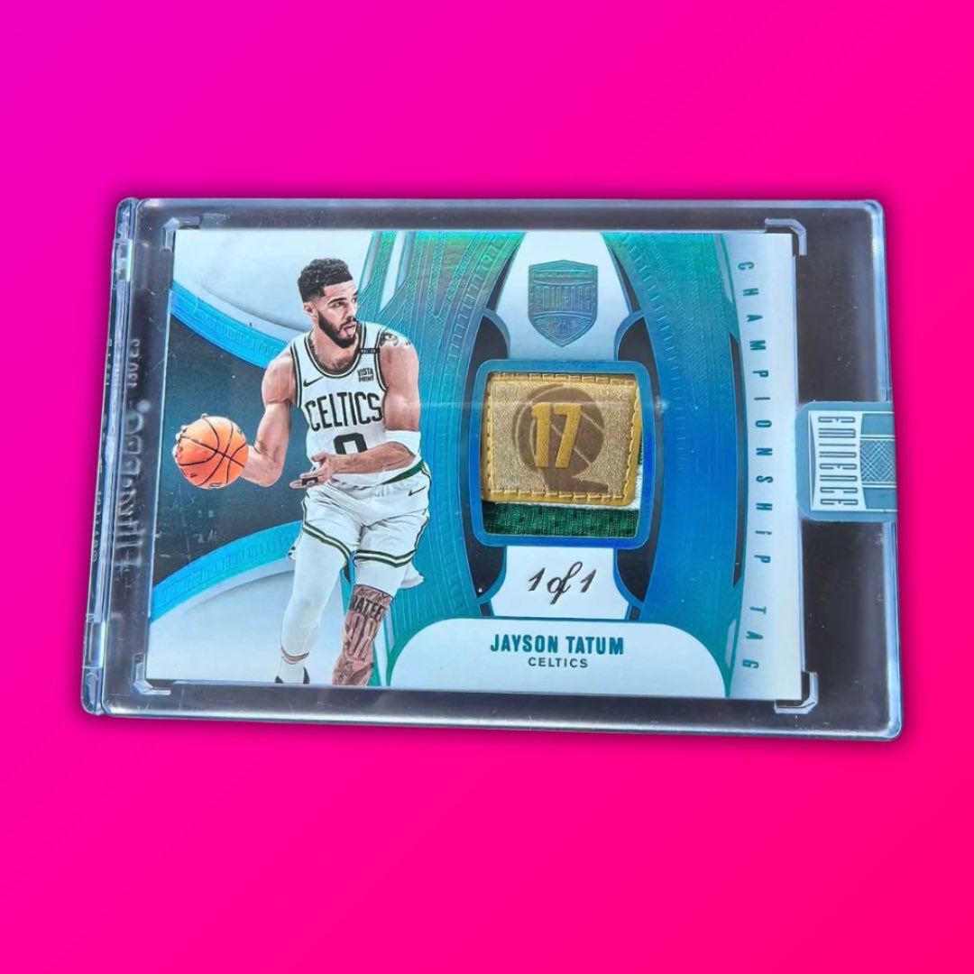 When you see Championship tags, what brand of <a href="/PaniniAmerica/">Panini America</a> basketball cards do you think of?

Well, the debut of Championship tags was NOT in Flawless. It was in Eminence. And it’s also the last Panini brand that featured them as you see with this Tatum 👀 <a href="/CardHobbyOF/">Card Hobby</a>