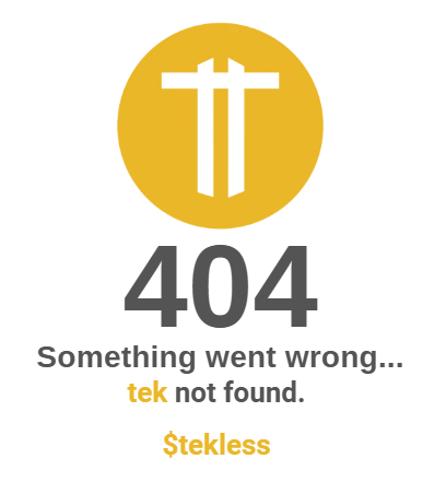 tek not found

$tekless