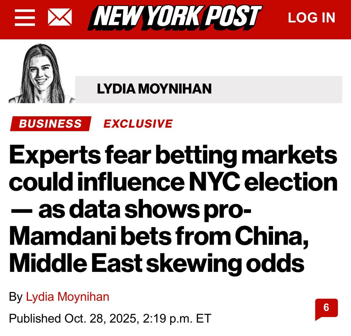 shaunmmaguire's tweet image. It is trivial for a state actor to manipulate the odds on betting markets

This serves to demoralize voters for the opposition

If NYC has major turnout, Cuomo will likely win

America&apos;s enemies want to destroy America from within

Do not be demoralized... VOTE!