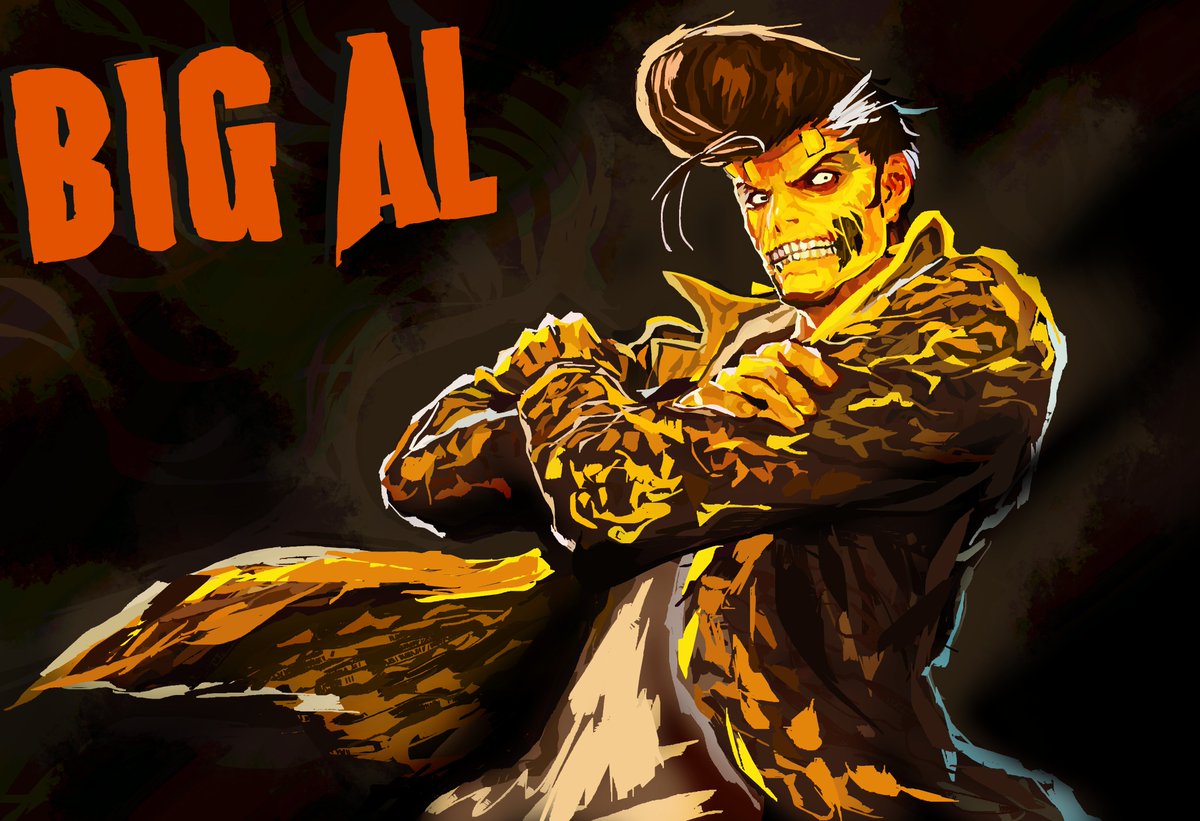 HolyArapaima's tweet photo. some more new big al art for another cover! I've been motivated lately? #BigAlCommunity #vocaloidbigal https://t.co/H9xY7uWleS