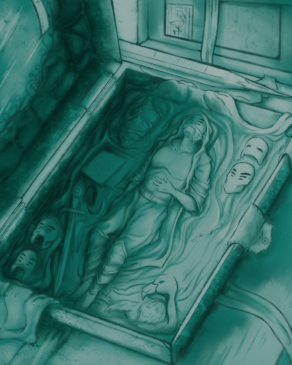 cloverfaust_'s tweet image. Thank you for your support (⁠｡⁠・⁠/⁠/⁠ε⁠/⁠/⁠・⁠｡⁠) #Sleeptoken #fanart #art