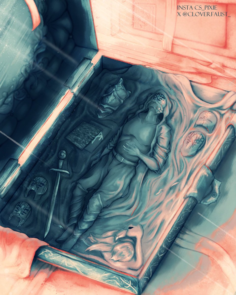 cloverfaust_'s tweet image. Thank you for your support (⁠｡⁠・⁠/⁠/⁠ε⁠/⁠/⁠・⁠｡⁠) #Sleeptoken #fanart #art