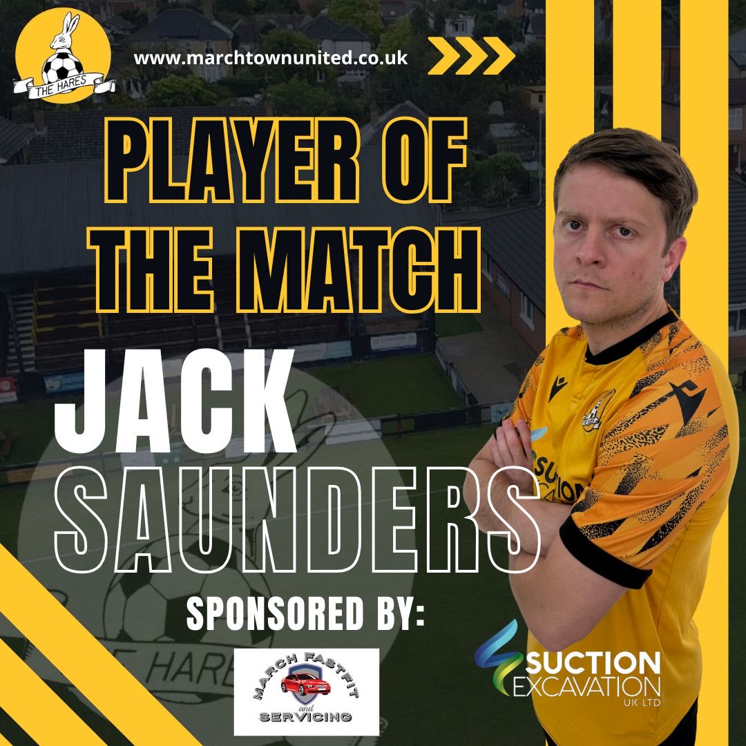 Today’s man of the match in our 3-0 win over <a href="/HistonFC/">Histon Football Club</a> is <a href="/_JackSaunders/">Jack Saunders</a>