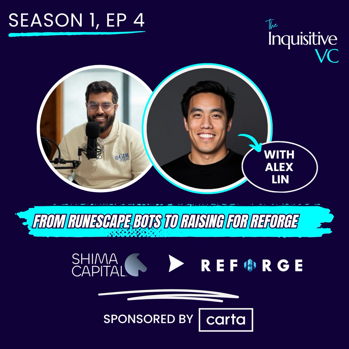 inquisitivevc's tweet photo. 🧵 Episode 4 with @linfluence from @reforge_vc!
His journey from RuneScape bot farms to crypto infrastructure investing, first at @shimacapital and then at Reforge, is incredible!  Key insights from our conversation 👇 https://t.co/7TByl4nArr