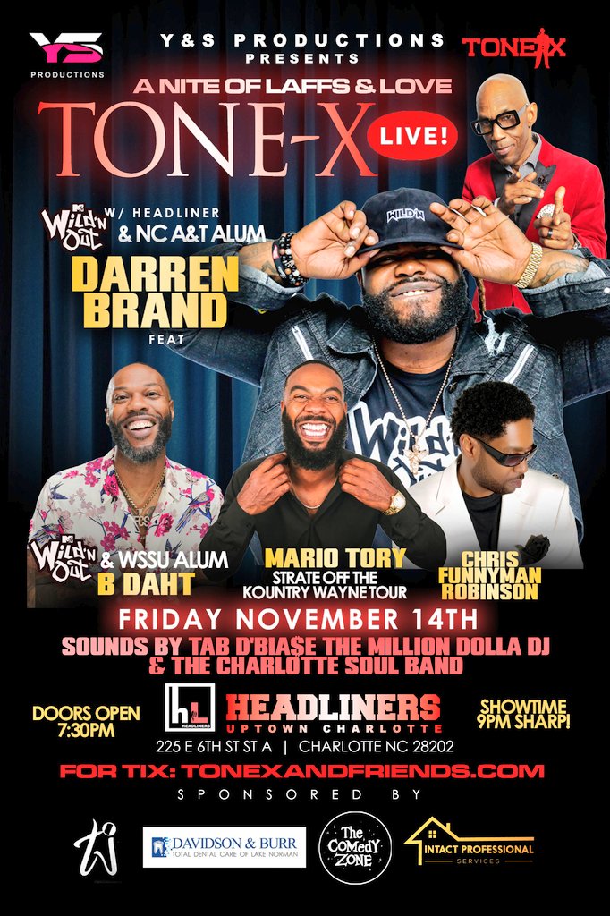 The line up is set...! GET YO TIX !!
Tonexandfriends.com