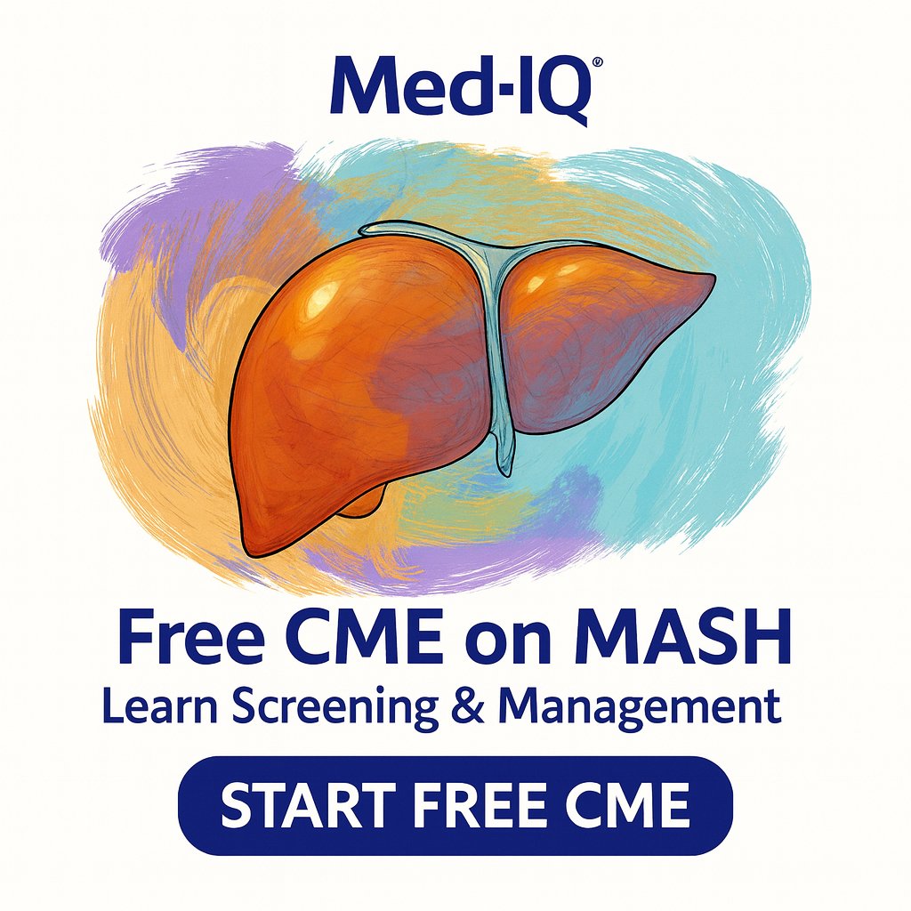 cmelist's tweet photo. MASH is an underdiagnosed liver disease. It’s time to change that during #liverdiseasemonth. Use this #FreeCME to learn and earn your #CME.
https://t.co/pVXJ8Us3AG https://t.co/TKaUk9PQkE