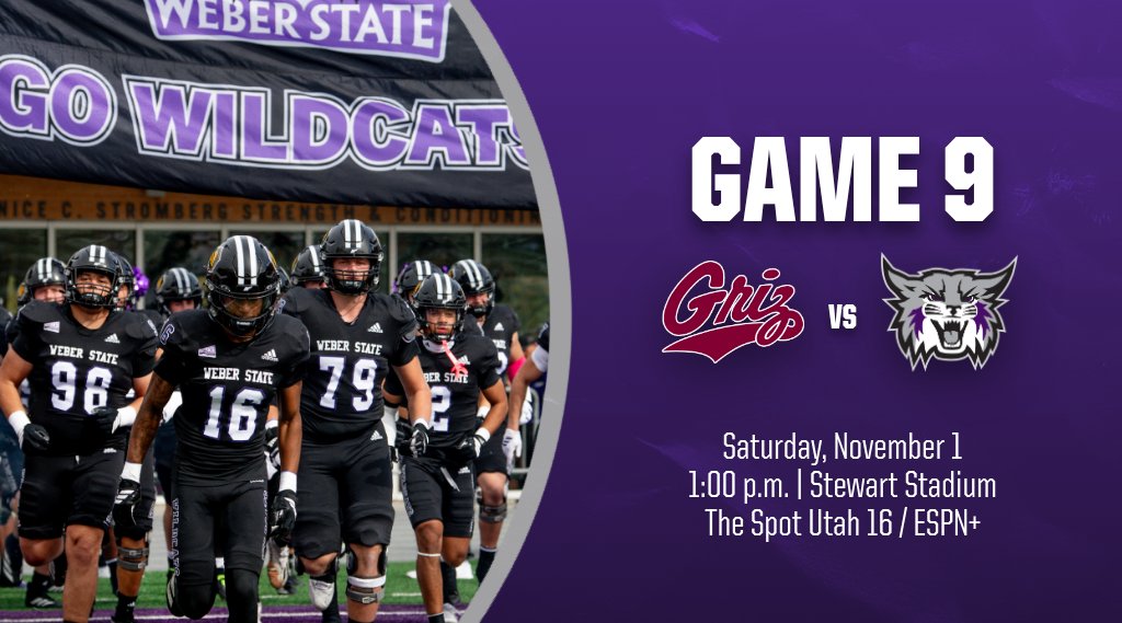 weberstatefb's tweet photo. Game 9: Back home again Saturday at 1:00 to host No. 3 Montana!
https://t.co/LyTmFgt7LI
#WeAreWeber \\ #BigSkyFB https://t.co/1U4x0Mhrbp