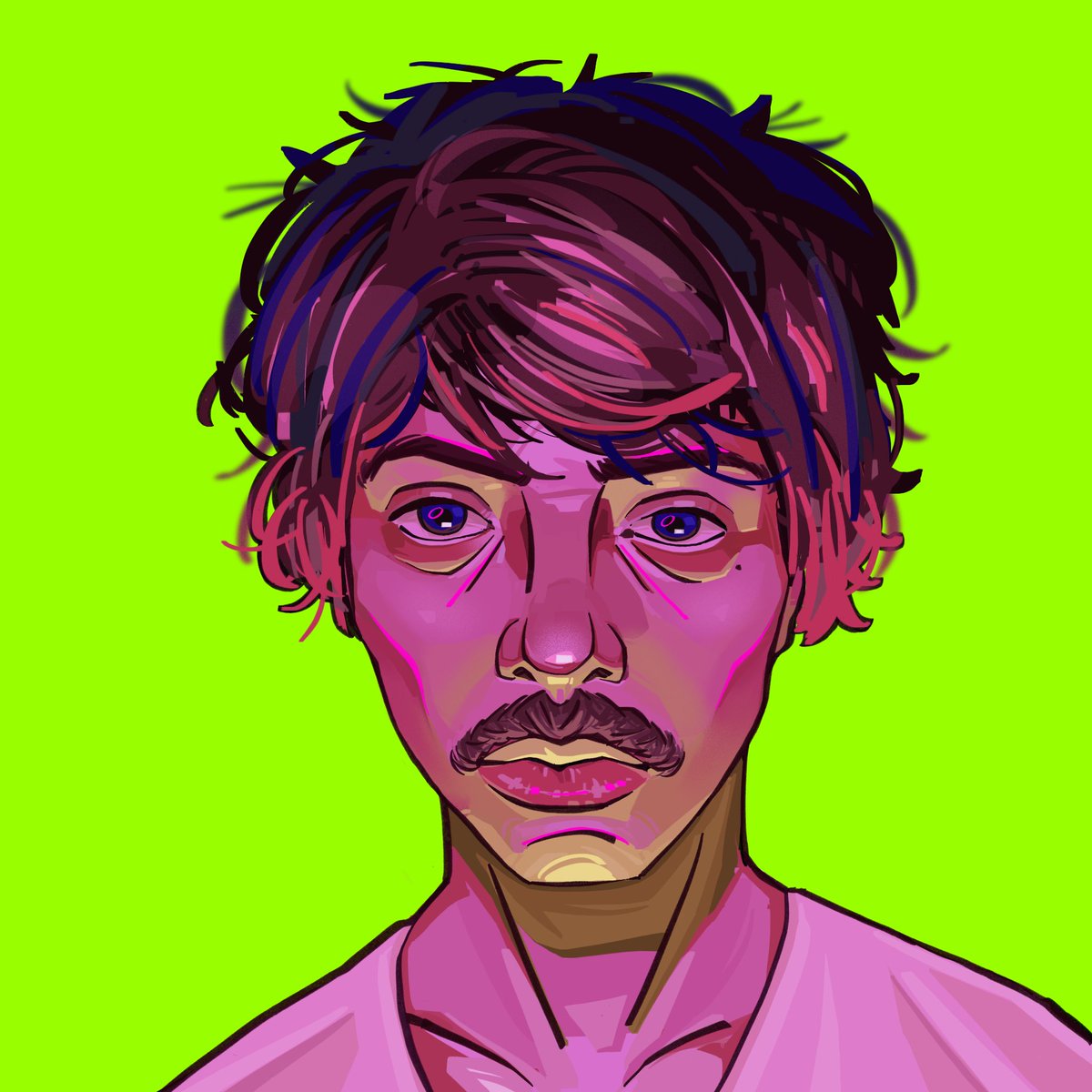 They remind me of my self portrait that I painted