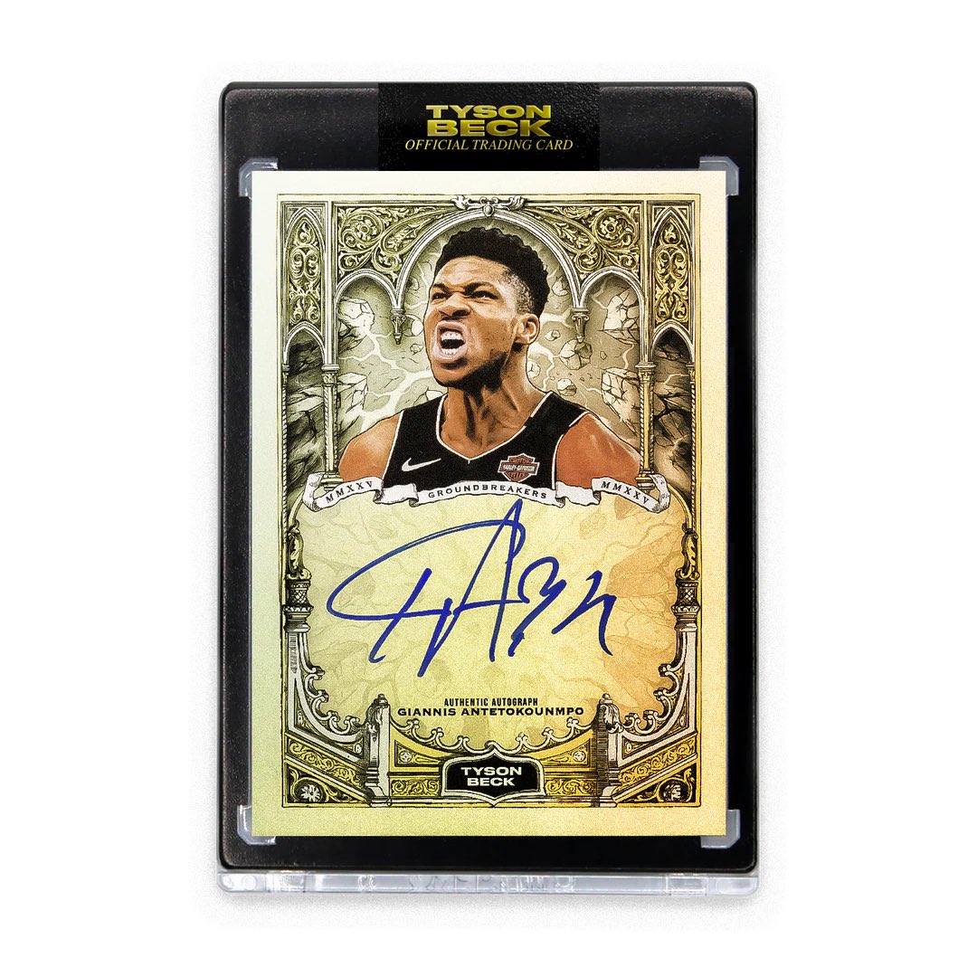 All cards come with Giannis Antetokounmpo Rare Full “GA34” Auto from his younger years. 

Drop available at shop.tysonbeck.com
