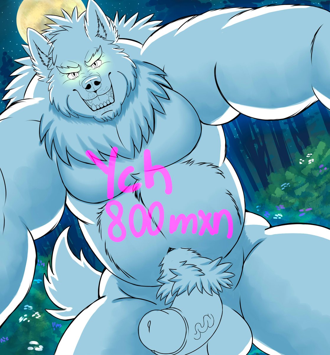 Night Moon ych 800 mxn 43$ Usd around 
Claim on this post or text me on my telegram
"Growly6"🐺🌕🐉🐯🐻🐼🐻‍❄️