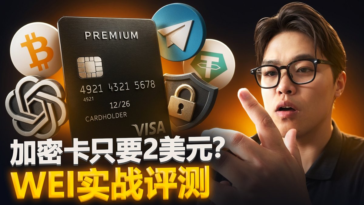 weiethcrypto's tweet photo. 告别P2P高额手续费！👋  @uu_wallet 

我深度评测了这张 $2 的加密Visa卡 (UU Wallet)！它号称能用USDT零手续费支付VPN、AI订阅、电报Stars。  

这集视频，我带你实测它到底靠不靠谱，并教你如何只花$2 (原价$10) 拿到这张卡！(附省钱码)  

🔥 观看完整评测 (上集) 👇 

https://t.co/BLiUUaMfEy  

#加密货币 #Visa #UUWallet #P2P #USDT #测评 #省钱 #VPN #AI #区块链