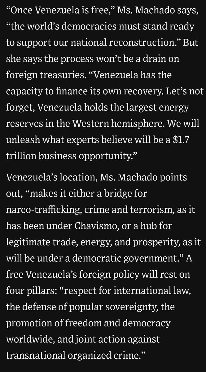 María Corina Machado, as brave and clear as always. Venezuelans want their freedom. This is the moment!