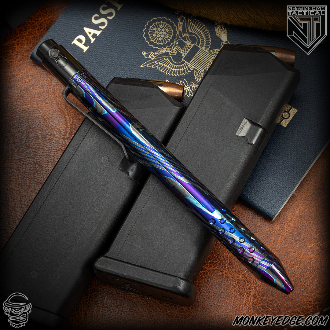 MonkeyEdge's tweet photo. Just got a fresh batch of stunning pens in from Nottingham Tactical! A mix of exotic materials and unique finishes now available at https://t.co/zSaEgsmDch

#nottinghamtactical #pen #writinginstruments #tacticalpen #exotic #damasteel #mokuti #zirconium #zircuti #brass #titanium https://t.co/KIcxeXqbkM