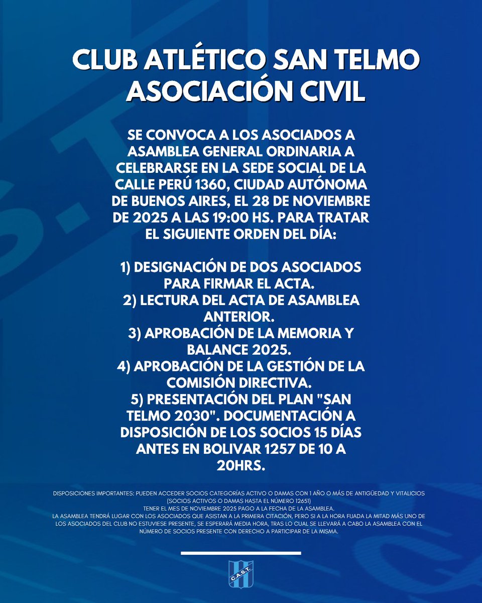 📃➡️ Convocatoria Asamblea Ordinaria de Socios