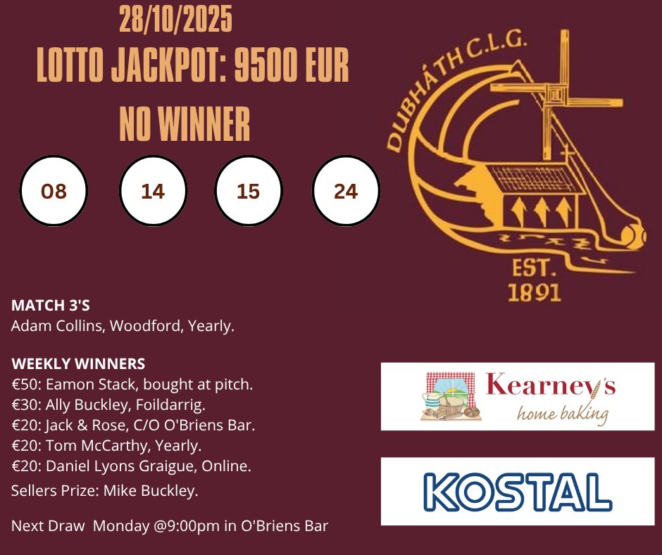 Lotto Results  28/10/25
No winner