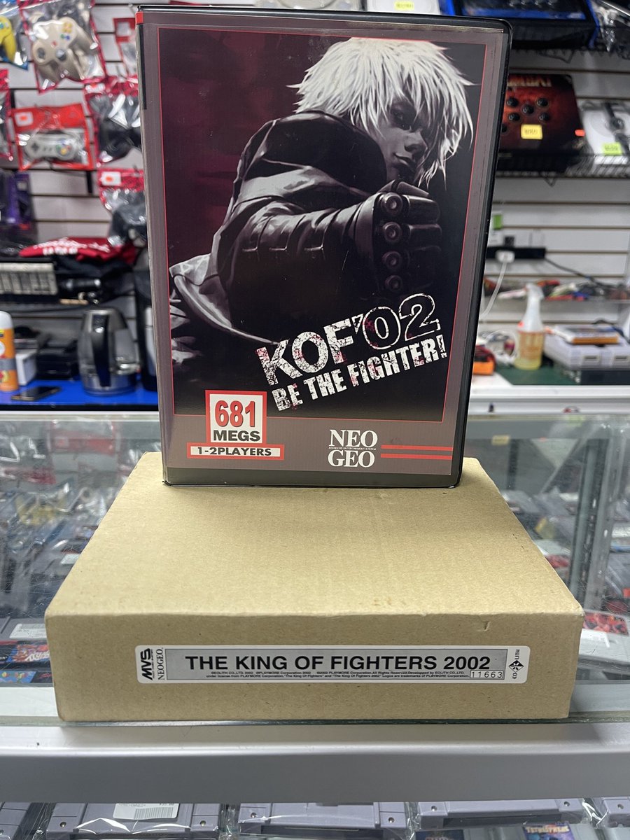 ArcadeBrooklyn's tweet image. Now available #KOF2002 Neogeo mvs cart. Original board. Custom shock box and label. #neogeo #mvs #arcade