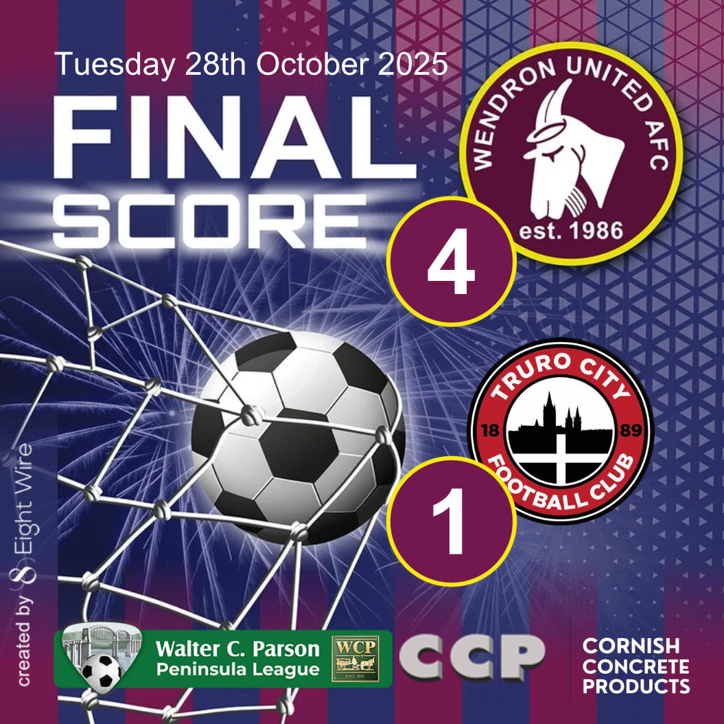 𝗥𝗲𝘀𝘂𝗹𝘁
It’s back to winning ways for The Dron, with a 4-1 win over <a href="/TCFC_Official/">Truro (C)ity FC</a> Res.  in the <a href="/swpleague/">WALTER C. PARSON PENINSULA LEAGUE</a>. 

A double from Ryan Reeve with further goals from Liam Andrew and Curtis Smith… or was it Billy Stone, earned us the win. 

Elsewhere, our seconds went down to