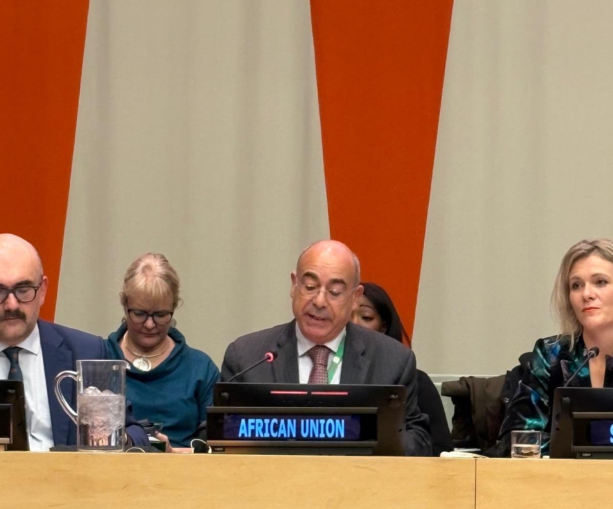 AfricanUnionUN's tweet photo. "The @_AfricanUnion’s commitment to the #CommonPledge is a direct reflection of our foundational principles and ongoing strategic priorities. Our belief that the full, equal, and meaningful participation of women is a non-negotiable cornerstone of sustainable peace and conflict resolution - enshrined in the AU Constitutive Act, the Solemn Declaration on Gender Equality in Africa, and the Protocol on the Rights of Women in Africa."
- Amb. Mohamed Edrees, at the HL Event on the "Secretary-General's Common Pledge on Women's Participation in Peace Processes"