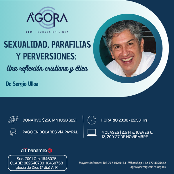 SEM_ID7's tweet photo. El Seminario de Entrenamiento Ministerial tiene el gusto de invitarte al: Curso Ágora del mes de NOVIEMBRE (último del año) titulado: “Sexualidad, parafilias y perversiones: Una reflexión cristiana y ética”.

Link de inscripción: https://t.co/hgd5AkJc0v https://t.co/12Te4GbhOd