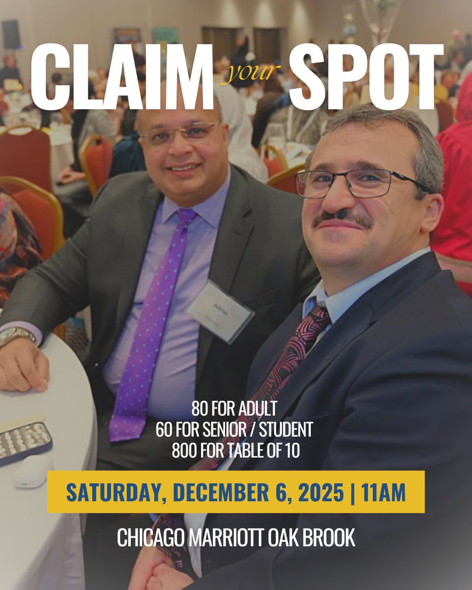 Muslim Civic Coalition (@mciviccoalition) on Twitter photo Join us for powerful stories, inspiring performances, and a shared commitment to people power and progress.
Get your tickets now: bit.ly/2025BrunchTick…
Because in perilous times, we rise together. 
#PeoplePower #StateOfTheCoalition #MuslimCivicCoalition #chicago #muslim Join us for powerful stories, inspiring performances, and a shared commitment to people power and progress.
Get your tickets now: bit.ly/2025BrunchTick…
Because in perilous times, we rise together. 
#PeoplePower #StateOfTheCoalition #MuslimCivicCoalition #chicago #muslim