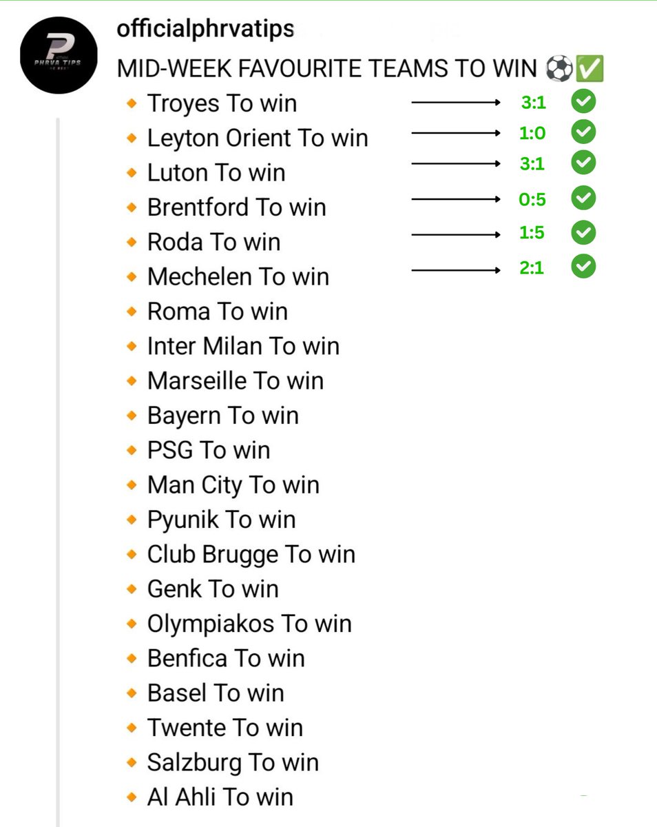phrvatips's tweet image. 𝗪𝗲 𝗠𝗼𝘃𝗲 ✅✅✅✅✅✅✅✅✅✅✅✅✅⚽