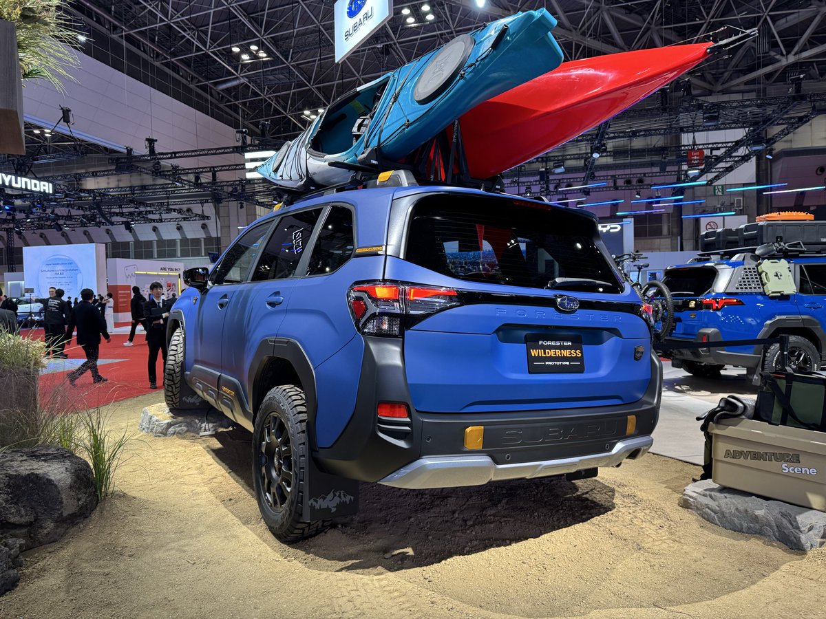 SgpForesterTv's tweet image. スバルブース1番乗り🔥
現場より緊急続報🚨

JMS2025 スバルブースに展示されているフォレスターウィルダネスのハンドル位置は右‼️！！

いや〜メチャクチャカッコ良いな❤️‍🔥