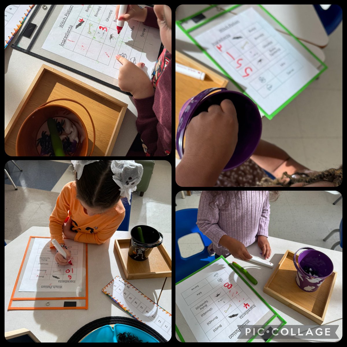 🧪 Witch Potion Masters! 🪄 Our Kinders are brewing up some exciting learning! They're writing out their potion recipes, collecting spooky ingredients, then mixing and serving their creative brews! Literacy, math, and fun all in one! ✨

#ocsbKinder #ocsbMath