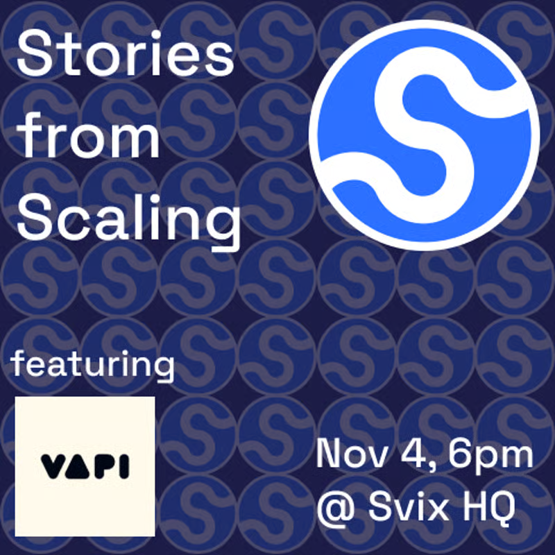 I'm hosting a new event series in SF focused on backend and infra topics powered by <a href="/SvixHQ/">Svix</a> 

First one is next Tuesday, Nov 4 @ 6pm featuring <a href="/Vapi_AI/">Vapi</a>! Will link the luma below. Swing by!
