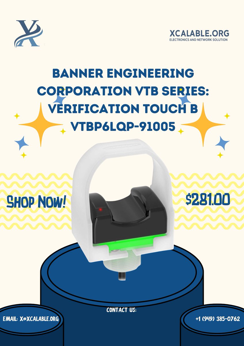 lesliexcalable's tweet image. xcalable.org/product/vtbp6l… – Banner Engineering VTBP6LQP-91005 Proximity Sensor – #BannerEngineering #Automation #Sensor @eBay @Amazon @Walmart