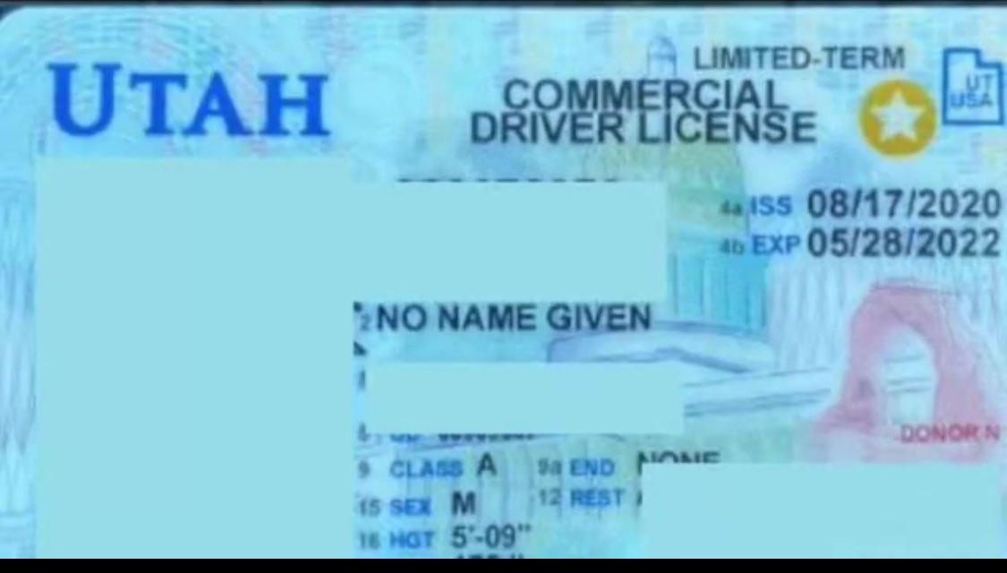 Q: What's up with this Limited Use CDL?  

A: This is a Limited Term CDL issued to refugees. It was created and required by Federal Exec Order until 1/2025. The expiration date is the same as the expiration of a refugee's legal status. 

Q: Why "NO NAME GIVEN?"

A: Many refugees