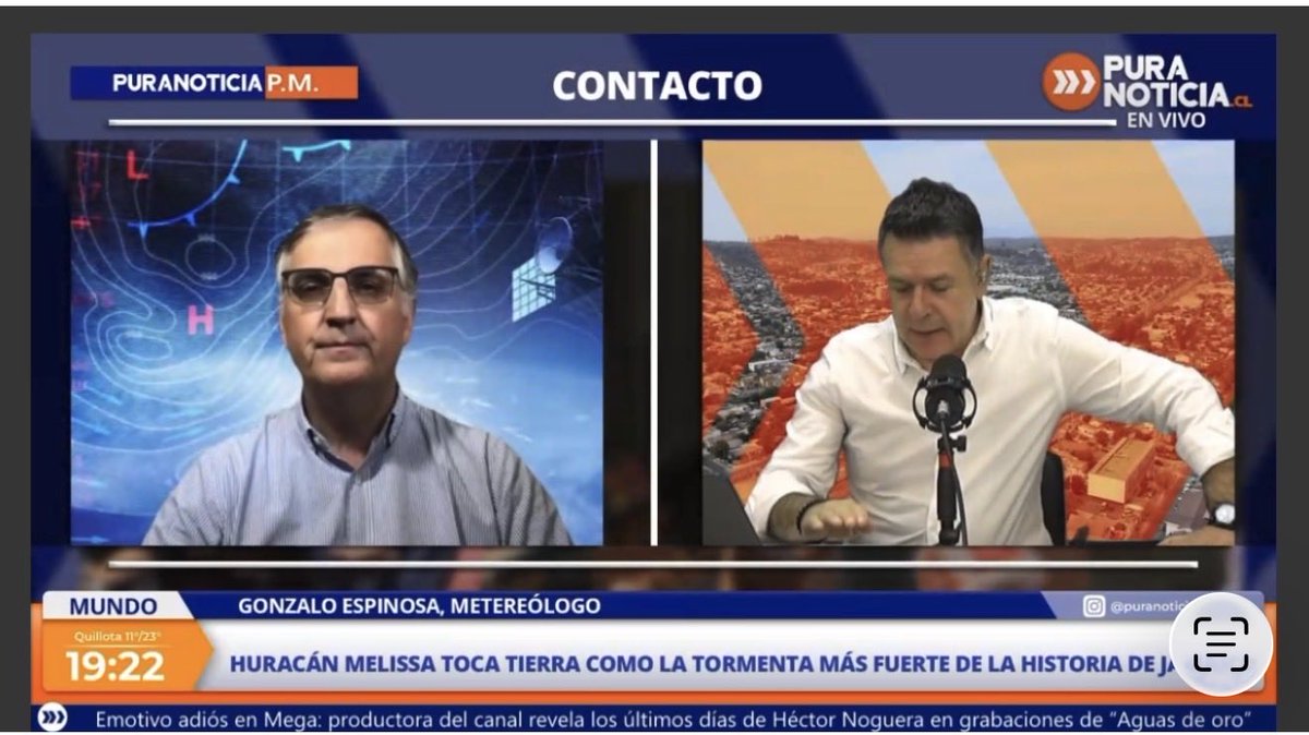 El Huracán Melissa y sus consecuencias tras su paso por Jamaica y cómo estará el tiempo mañana en la región de Valparaiso?

youtu.be/GjxH2eIVCMY

Comenta y comparte!!!