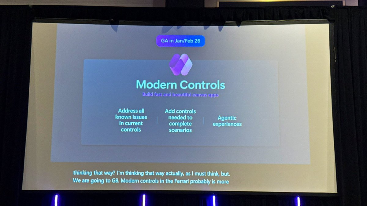 geekfujiwara's tweet image. 待っていた方も多いのでは！
Power Apps モダンコントロールは2026年1-2月にGA!
 #PPCC25 
#PowerPlatformUpdates