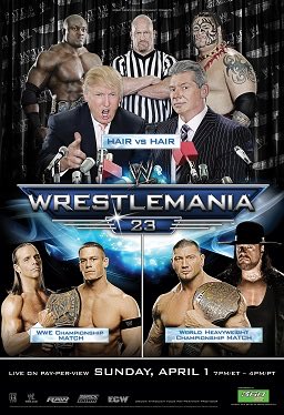 peterkayvee's tweet image. So here’s former head booker Vince McMahon on the poster for the biggest event of the year