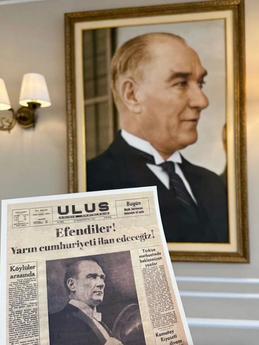 “Cumhuriyeti biz kurduk onu yaşatacak ve yükseltecek olan sizlersiniz“M.K.Ataturk