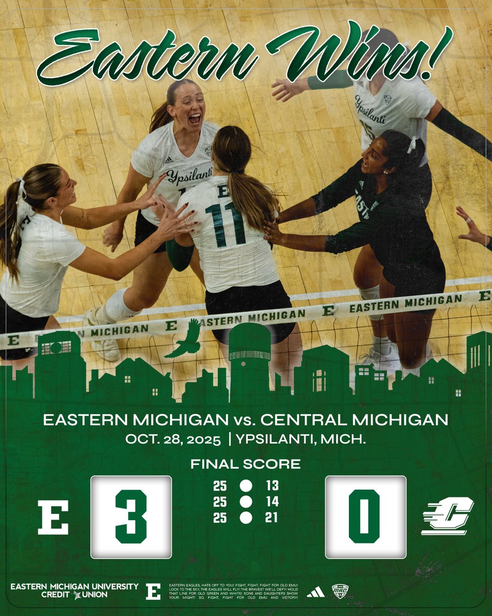 Eastern Michigan Volleyball tweet media