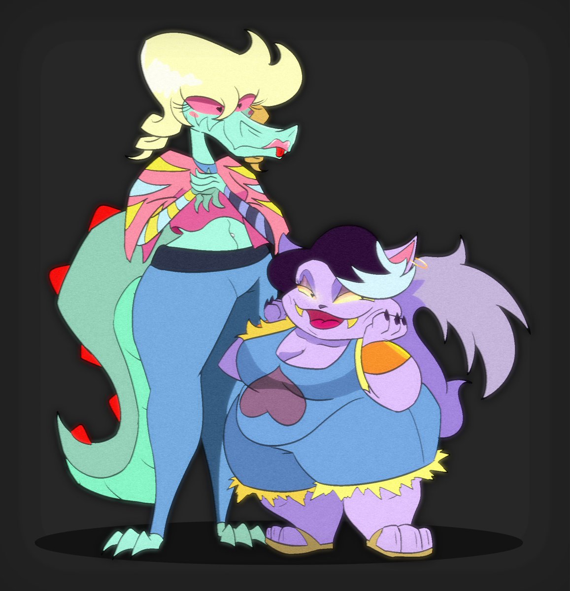 ok, i'll level with you! moving forward, i'll use the newest catty and Bratty designs in the same vein as the more monster like toriel and queen ones! BUT heres an updated pic of the old ones since so many people liked them as well!