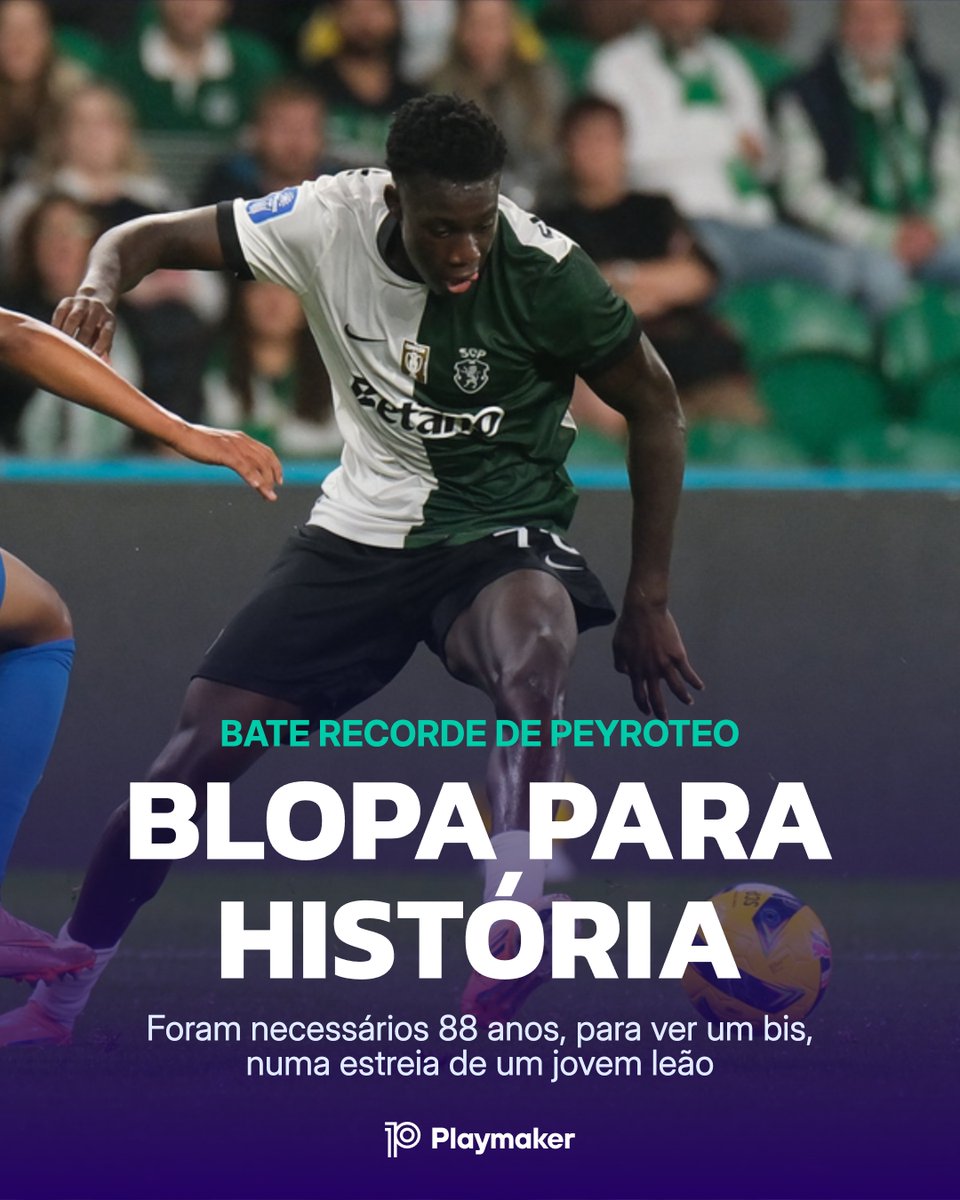 playmaker_PT's tweet image. 🚨Desde que há Campeonato Nacional de Juniores, 1938/39, nunca um jogador da formação do Sporting tinha bisado na estreia.

🇵🇹Blopa sucedeu a 🇵🇹Peyroteo, como o mais jovem de sempre a bisar na estreia pelo 🦁Sporting:
1937/38 🇵🇹Peyroteo vs Casa Pia (19A, 7M)
2025/26 🇵🇹Blopa vs FC…