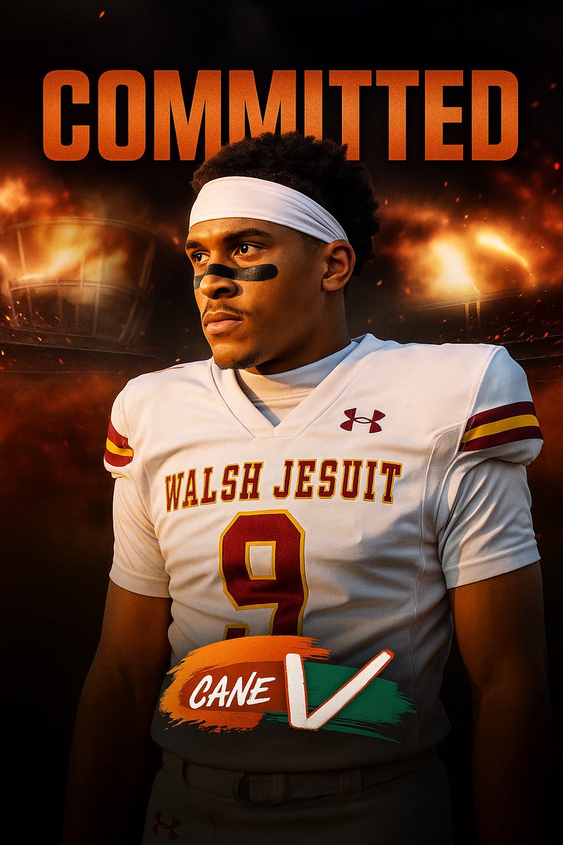 caneville305's tweet photo. BREAKING: 4⭐️ ATH Milan Parris has committed to the Miami Hurricanes 🚨

The Ohio native becomes a key addition to Miami’s 2026 class — elite speed, versatility, and toughness.

Coach Cristobal keeps stacking the future in Coral Gables. 🌴🟠🟢

#Canes | #Caneville | #GoCanes https://t.co/ZzpKEtUeW1